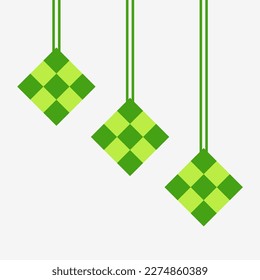 Ilustración del vector Ketupat Eid Mubarak 