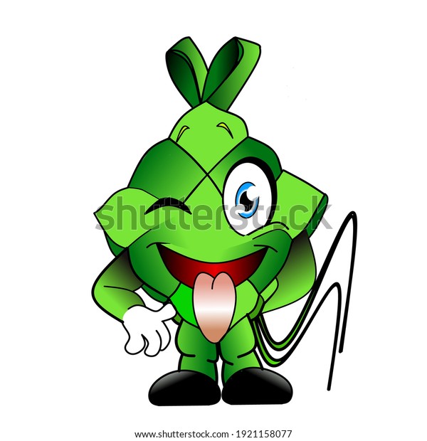 Ketupat Emoticon Mocking Eid Alfitr Edition Stock Vector (Royalty Free ...