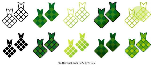 Ketupat auf ebene Art einzeln