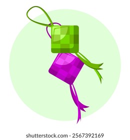 Ketupat icon. Cartoon illustration of Ketupat icon for web design