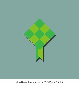 ketupat icon flat design. hari raya idul fitri