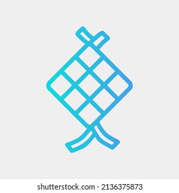 Ketupat icon in gradient style about ramadan, use for website mobile app presentation