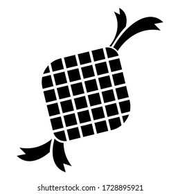 ketupat icon or logo isolated sign symbol vector illustration - high quality black style vector icons
