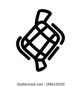 ketupat icon or logo isolated sign symbol vector illustration - high quality black style vector icons
