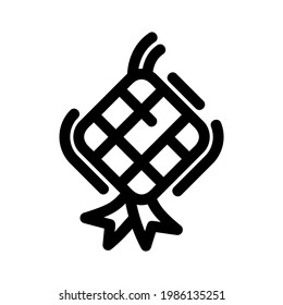 ketupat icon or logo isolated sign symbol vector illustration - high quality black style vector icons

