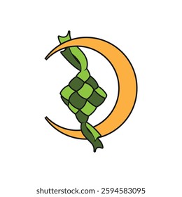 ketupat icon logo vector graphic design illustration. suitable for ramadan mubarak celebration