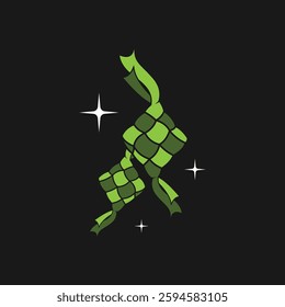 ketupat icon logo vector graphic design illustration. suitable for ramadan mubarak celebration