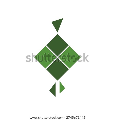 ketupat icon logo vector graphic design illustration