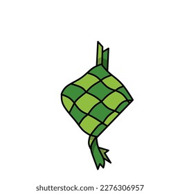 ketupat icon with modern flat style, ketupat design, ramadan and eid food