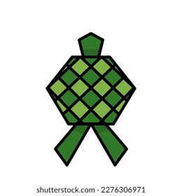 ketupat icon with modern flat style, ketupat design, ramadan and eid food