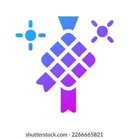 ketupat icon solid gradient purple style ramadan illustration vector element and symbol perfect. Icon sign from modern collection for web.