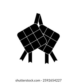 Ketupat Icon. Ketupat Vector Icon in line style design. Ketupat Symbol. Vector illustration.