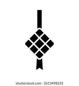 ketupat icon icon vector simple black line