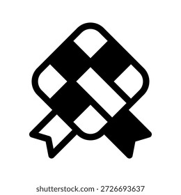 Ketupat Icon Vector Symbol Design Illustration