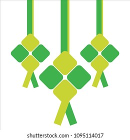 Ketupat illustration vector flat style design