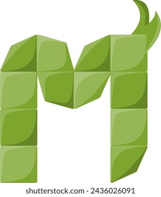 Elemento de vector de alfabeto de letra ketupat