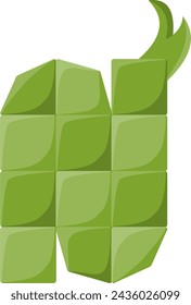 Elemento de vector de alfabeto de letra ketupat