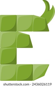 Elemento de vector de alfabeto de letra ketupat