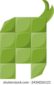 Elemento de vector de alfabeto de letra ketupat