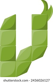 Ketupat Letter Alphabet Vector Element