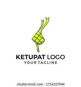 Ketupat-Logo-Symbol flache Vektorgrafik-Vorlage