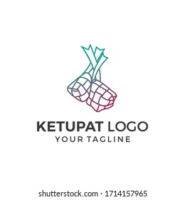 Ketupat logo icon flat design vector template