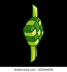 Ketupat Ramadan Vector Art Illustration on Isolated Object. Ramadan Kareem Vector Illustration. Religion Vector Theme Illustration. Moslem Theme Vector Ilustration.
