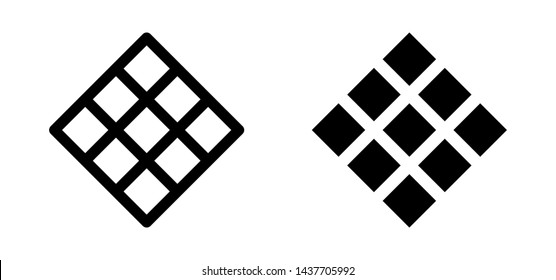Ketupat (Rice Dumplings) Vector Line Icon. Ketupat is a dumpling made from rice packed inside a diamond shaped container of woven palm leaf pouch during eid Mubarak, Eid Al Fitr - Editable Stroke
