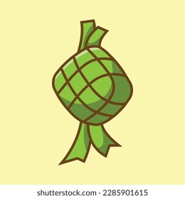 ketupat simple vector de icono, elemento islámico, ramadhan kareem