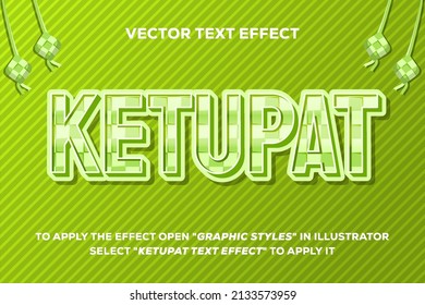 ketupat text effect fully editable