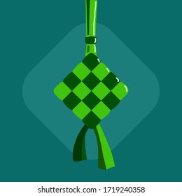 Ketupat vector. ketupat is a delicacy in malaysia