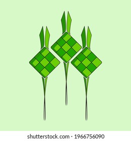 ketupat vector design for Eid celebration