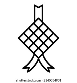 Ketupat vector icon. Can be used for printing, mobile and web applications.