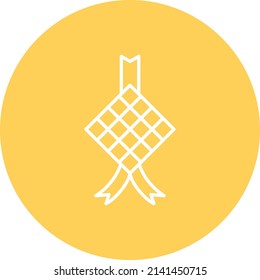 Ketupat Vektorsymbol. Kann für Druck-, Mobil- und Web-Anwendungen verwendet werden.