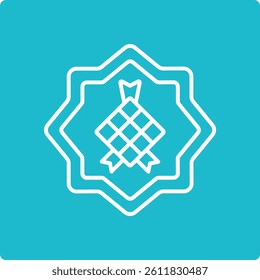 Ketupat vector icon. Can be used for printing, mobile and web applications.
