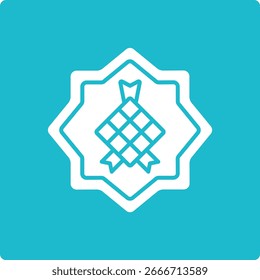 Ketupat vector icon. Can be used for printing, mobile and web applications.