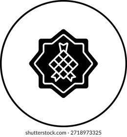 Icono de Vector Ketupat. Se puede utilizar para aplicaciones de impresión, móviles y de Web.