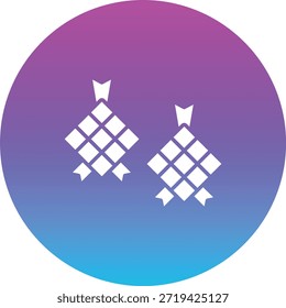 Icono de Vector Ketupat. Se puede utilizar para aplicaciones de impresión, móviles y de Web.