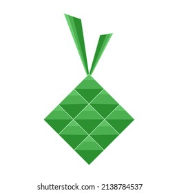 Ketupat vector icon is suitable for design elements or design ornaments in Eid celebrations
