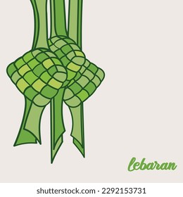 Ketupat vector illustration for ramadhan mubarak, eid al fitri