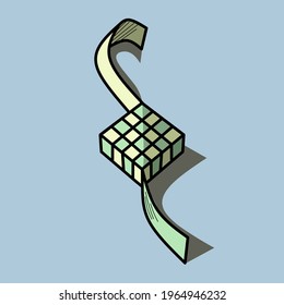 ketupat vector illustration.
traditional food during Islamic Grace. suitable for a variety of design purposes.