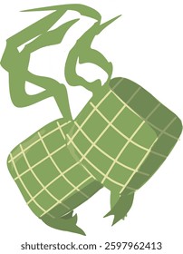 Ketupat Vector Illustration – Traditional Indonesian Rice Cake for Eid al-Fitr and Ramadan Designs