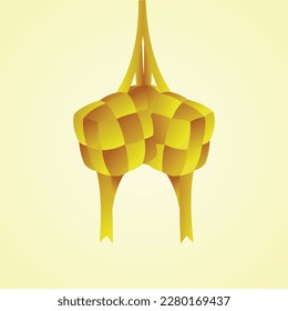 Vector de Ketupat aislado. Mejor para Ramadán y Eid Fitri Mubarak Ilustración