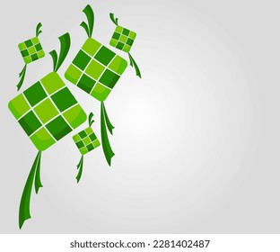 Vector Ketupat listo para Eid Al-fitr eid. esta animación de Ketupat se puede usar para afiches relacionados con Ramadán y Eid Mubarak.