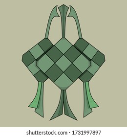 ketupat vector, simple illustration. suitable for design purposes.