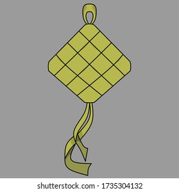 ketupat vector, simple illustration. suitable for design purposes.