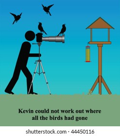 Kevin could not work out where all the birds had gone