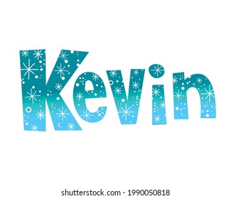 Kevin given name for males unique lettering design