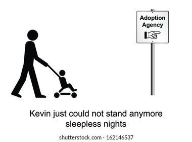 Kevin just could not take anymore cartoon isolated on white background 