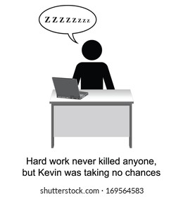 Kevin was taking no chances cartoon isolated on white background 